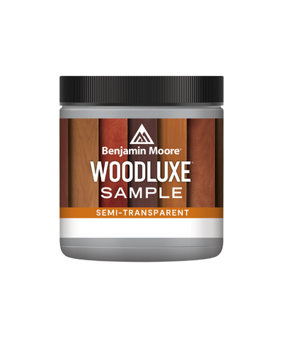 Benjamin Moore Woodluxe® Water-Based Semi-Transparent Exterior Stain Half Pint Sample available at Colorize in Clifton Park, Queensbury and Niskayuna, NY.