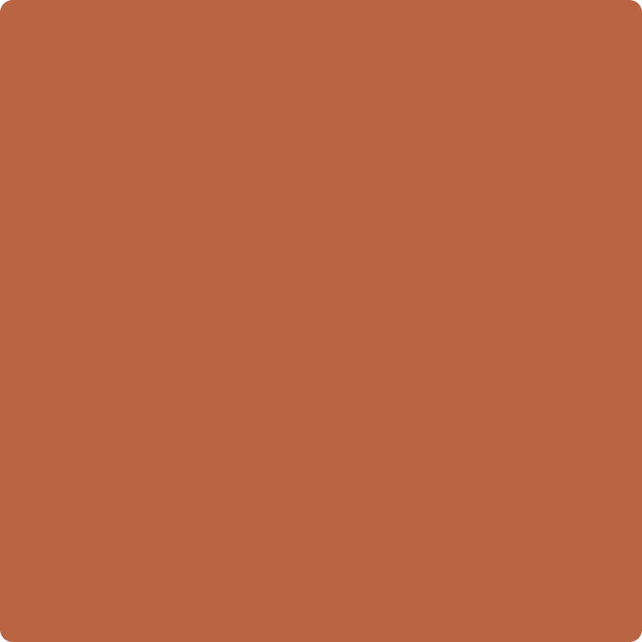 Wet and dry color sample of Benjamin Moore 2175-30, Rust.